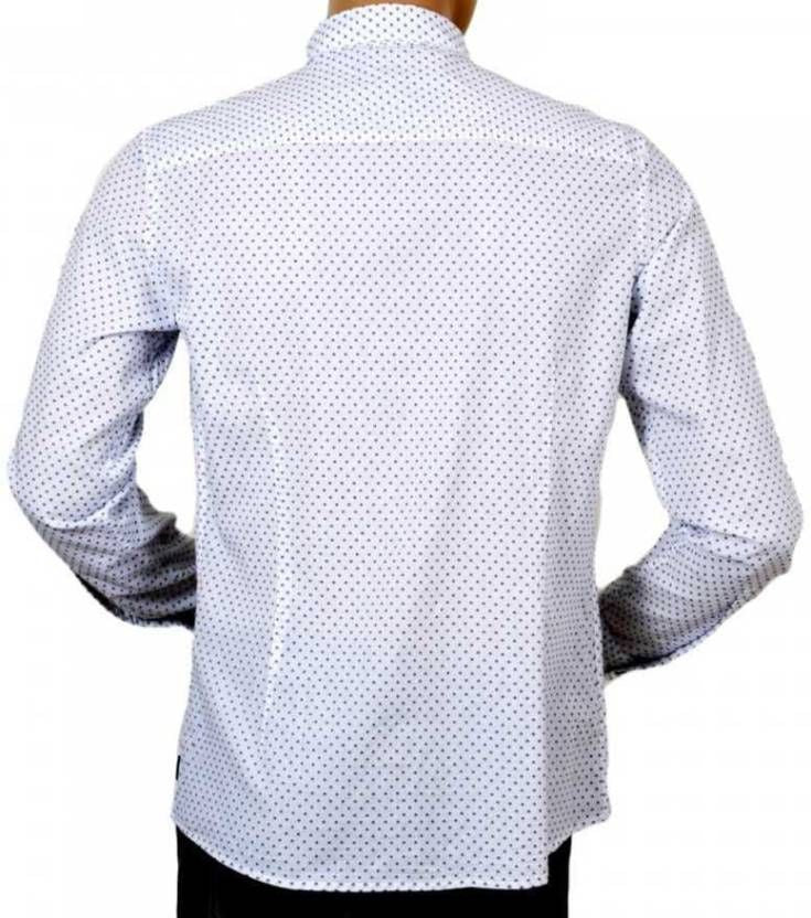Men Regular Fit Printed Cut Away Collar Casual Shirt